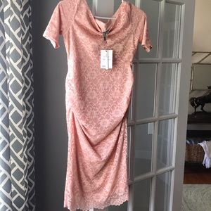 Blush Lace ASOS Maternity Dress